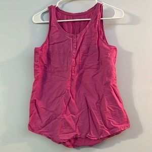 Pink Loft tank top with front pockets